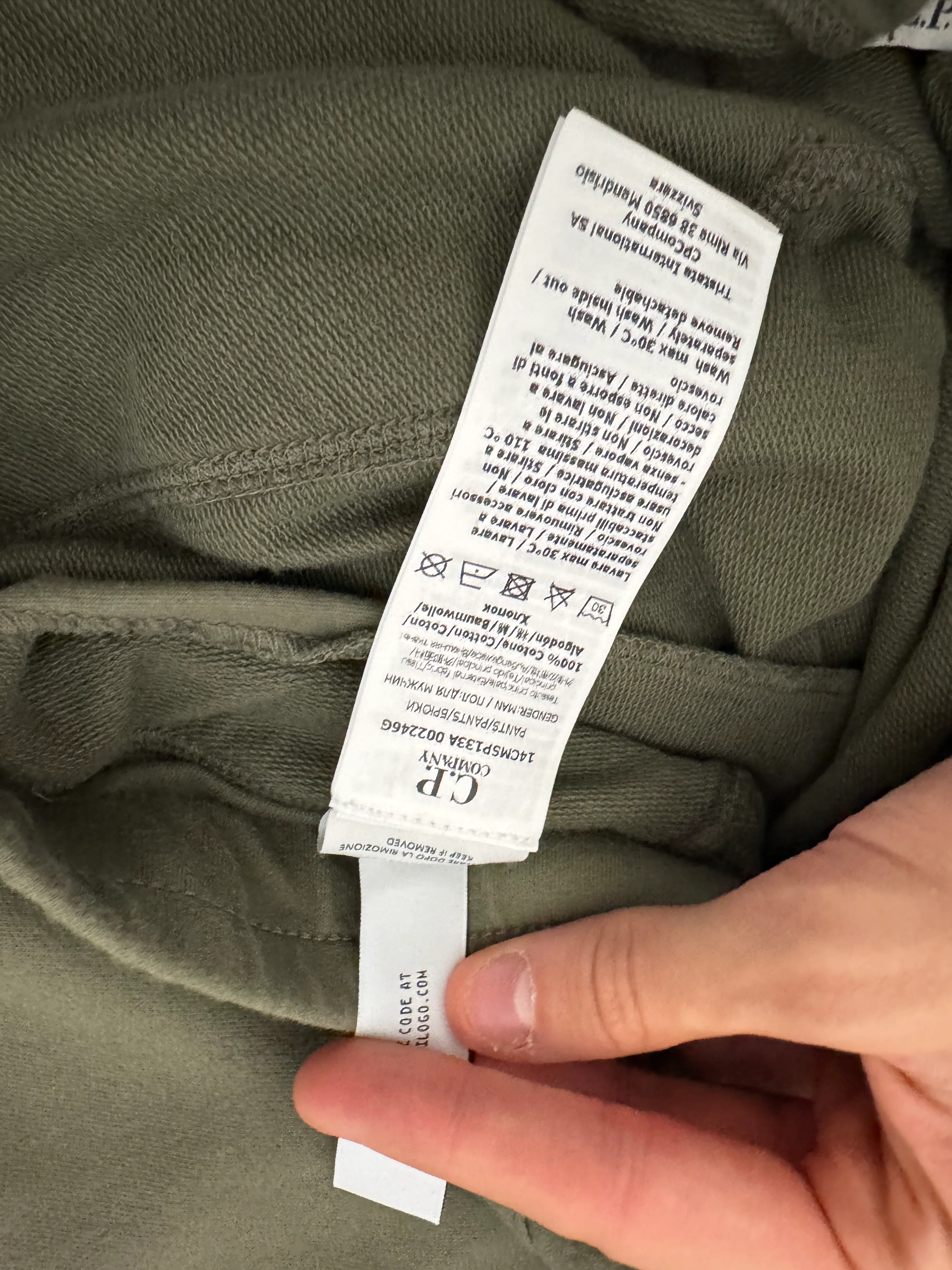 C.P. Company Green Lens Joggers - Medium - Image 3