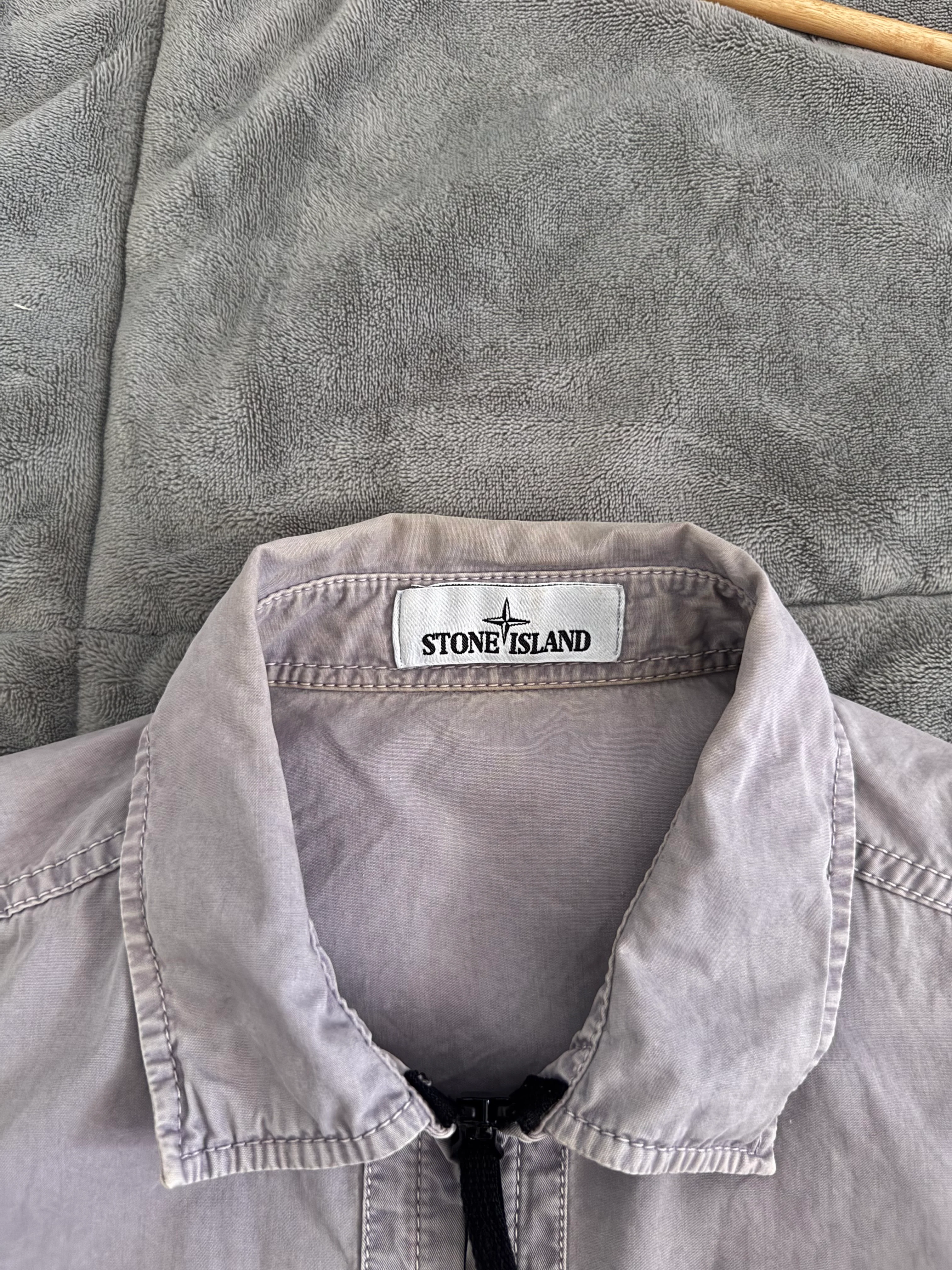 Stone Island Grey Cotton Overshirt - Large - Image 4