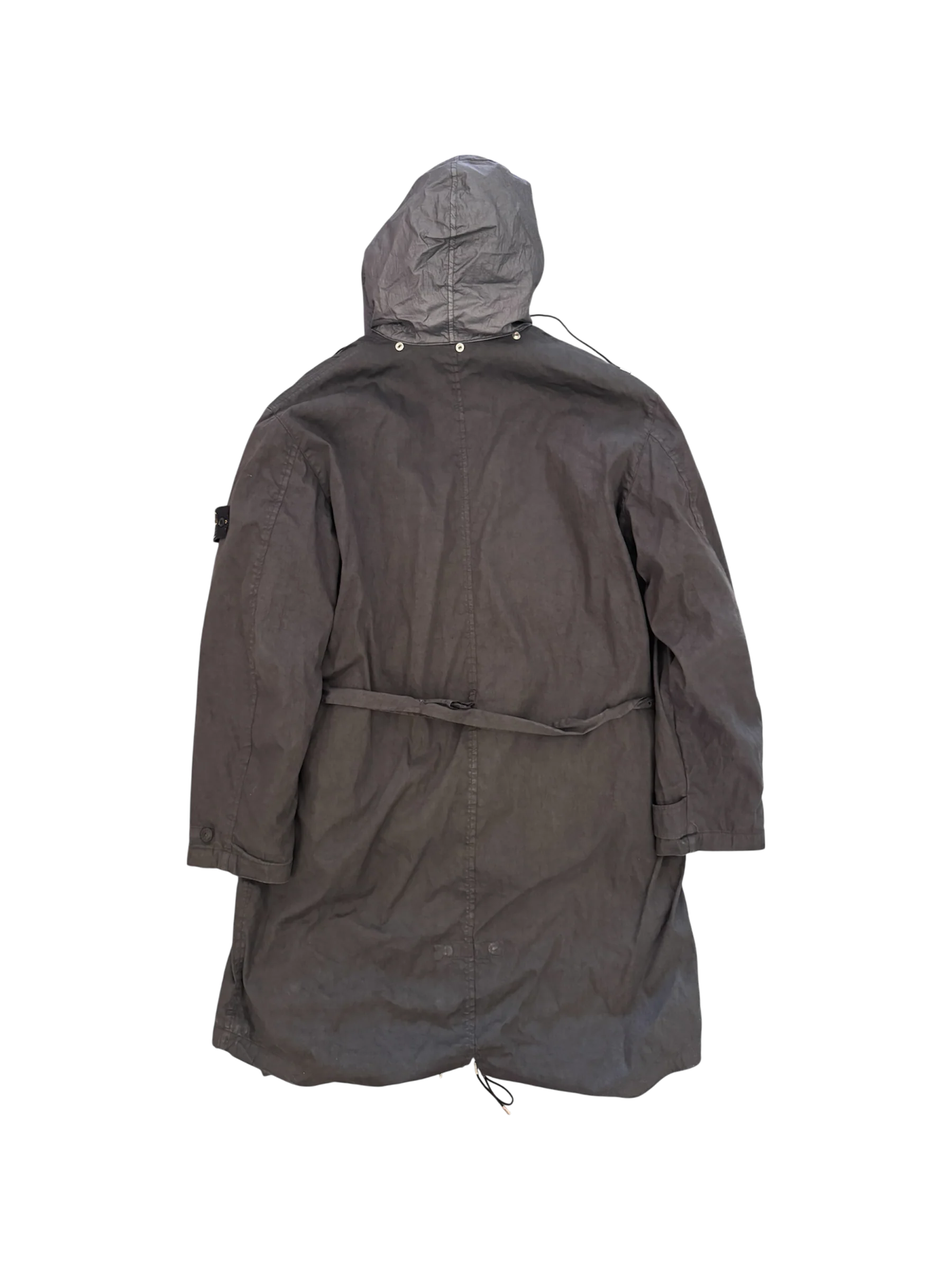 Stone Island 'Lino Flax' Long Coat - XXL - Image 3