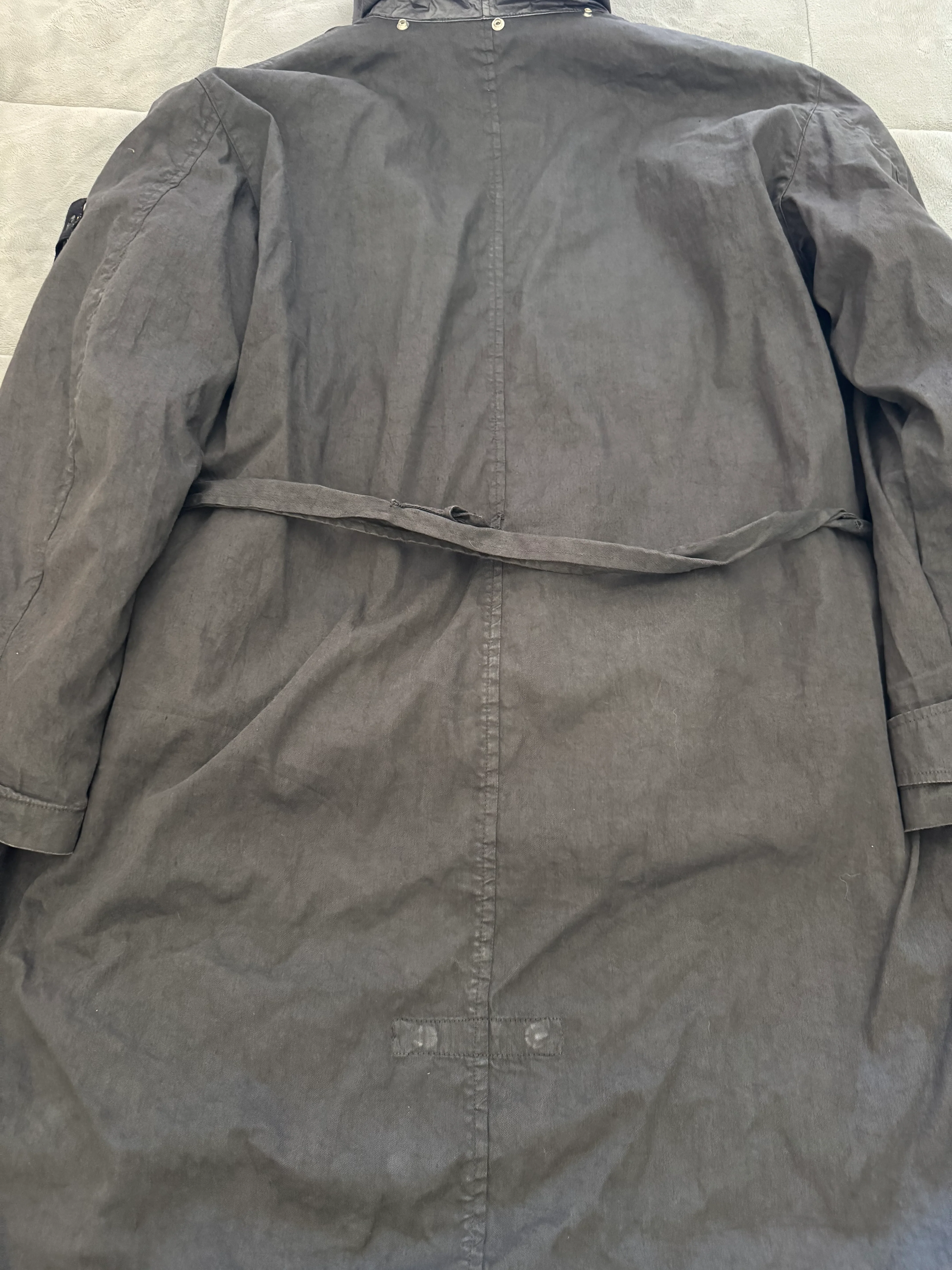 Stone Island 'Lino Flax' Long Coat - XXL - Image 4