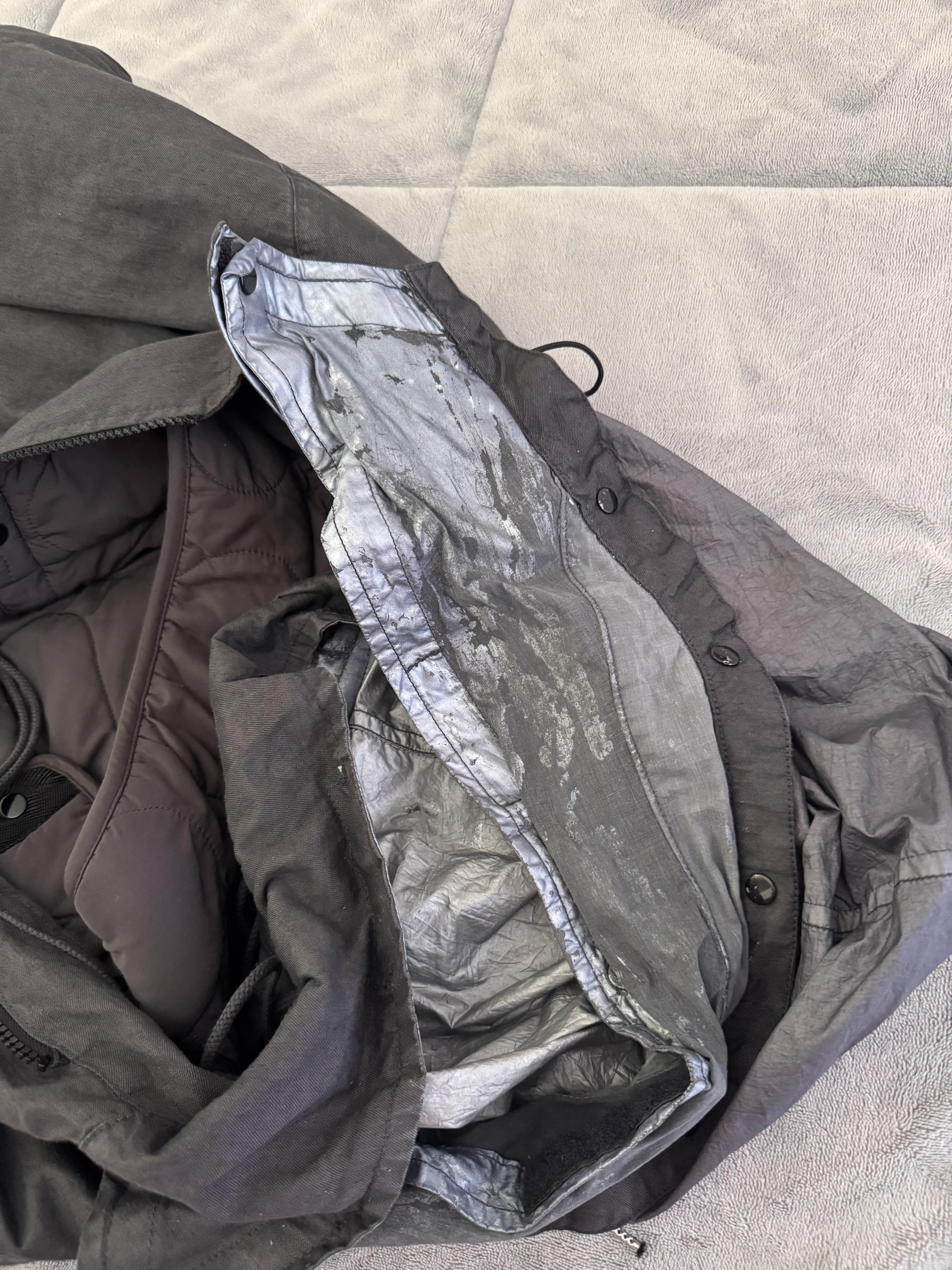 Stone Island 'Lino Flax' Long Coat - XXL - Image 5